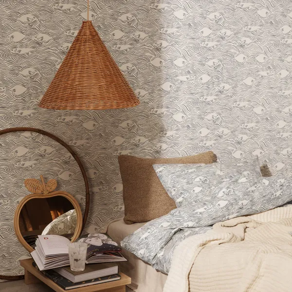Abat-Jours^Ferm Living Abat-Jour Suspension Dou Rotin - O 45 Cm - Naturel