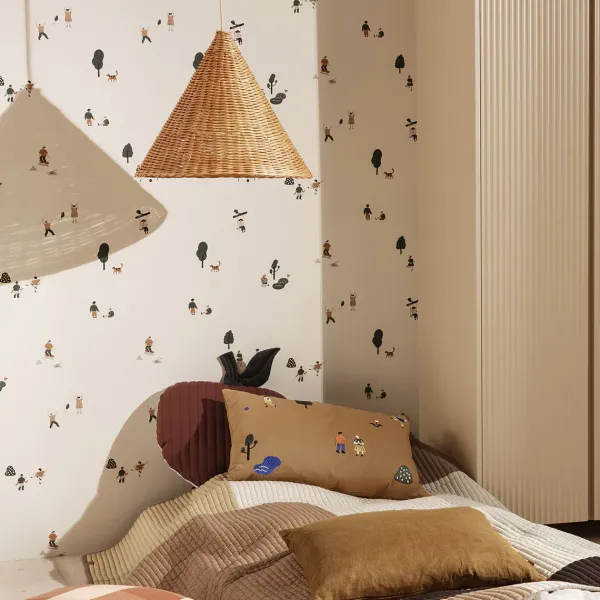 Abat-Jours^Ferm Living Abat-Jour Suspension Dou Rotin - O 45 Cm - Naturel