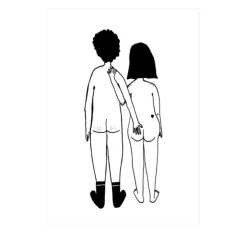 Affiches & Tableaux^Helen B Affiche A4 Couple Nu De Dos - 21 X 29,7 Cm