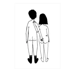 Affiches & Tableaux^Helen B Affiche A3 Couple Nu Dos - 29,7 X 42 Cm