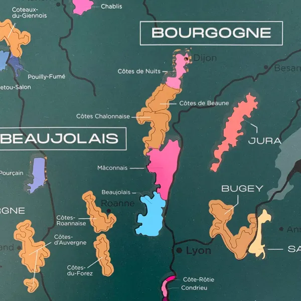 Affiches & Tableaux^Sélectionné par Fleux Affiche Carte A Gratter - La France Des Vins