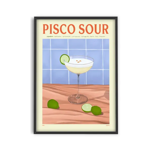 Affiches & Tableaux^PSTR Studio Affiche Cocktail - Elin Pk - Pisco Sour