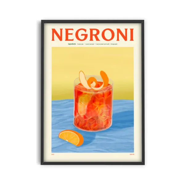 Affiches & Tableaux^PSTR Studio Affiche Cocktail - Elin Pk - Negroni