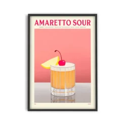 Affiches & Tableaux^PSTR Studio Affiche Cocktail - Elin Pk - Amaretto Sour