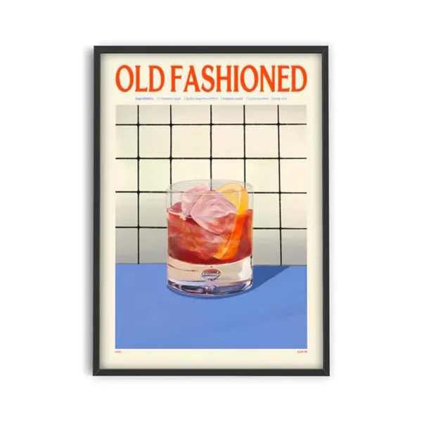 Affiches & Tableaux^PSTR Studio Affiche Cocktail - Elin Pk - Old Fashioned