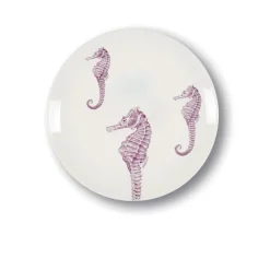 Assiettes & Couverts^Sélectionné par Fleux Assiette A Dessert Hippocampes En Porcelaine - O 21 Cm