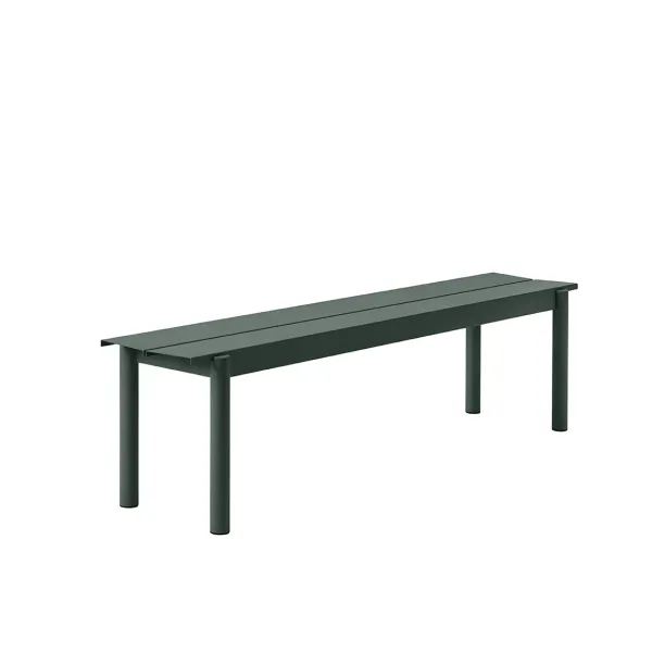 Poufs & Bancs^Muuto Banc Linear Steel Dark Green - 170 X 34 Cm