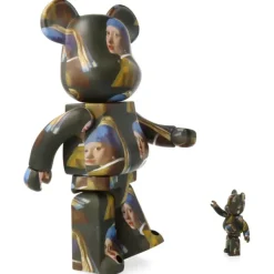 Sculptures & Figurines^Sélectionné par Fleux Bearbrick 400% + 100% Johannes Vermeer - La Jeune Fille A La Perle - 28 Cm