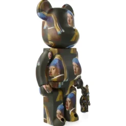 Sculptures & Figurines^Sélectionné par Fleux Bearbrick 400% + 100% Johannes Vermeer - La Jeune Fille A La Perle - 28 Cm