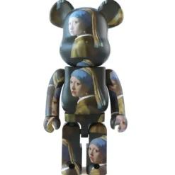 Sculptures & Figurines^Sélectionné par Fleux Bearbrick 1000% Johannes Vermeer - La Jeune Fille A La Perle - 72 Cm