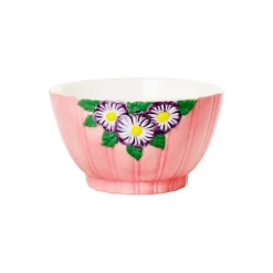 Bols & Coupelles^Rice Bol Avec Fleurs En Relief En Ceramique - Rose