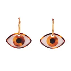 Bijoux & Montres^Coucou Suzette Boucles D'Oreilles Oeil - Marron