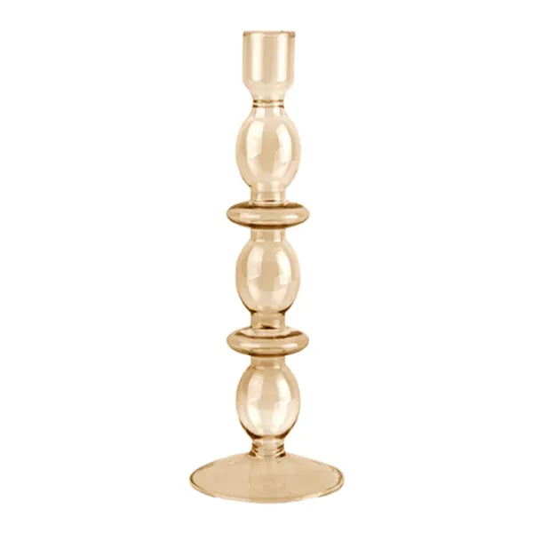 Bougies, Bougeoirs Et Allumettes^Sélectionné par Fleux Bougeoir Art Bubbles En Verre - H 24 X O 8.5 Cm Marron