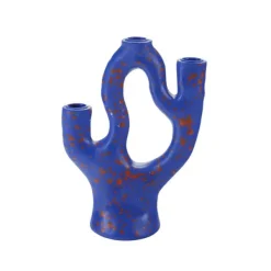 Bougies, Bougeoirs Et Allumettes^Sélectionné par Fleux Bougeoir Tachete - H 25 Cm - Bleu Fonce