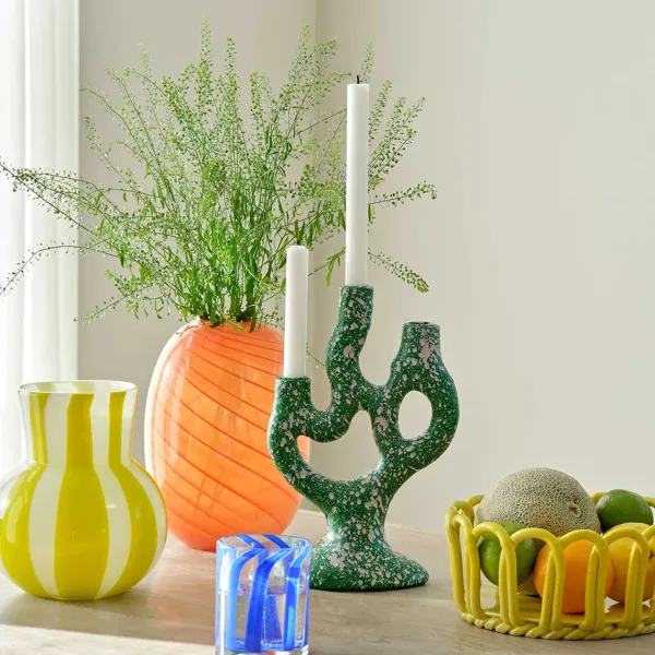 Bougies, Bougeoirs Et Allumettes^Sélectionné par Fleux Bougeoir Tachete - H 30 Cm - Vert