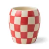 Bougies, Bougeoirs Et Allumettes^Sélectionné par Fleux Bougie Damier En Porcelaine - Rose & Santal