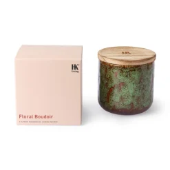 Bougies, Bougeoirs Et Allumettes^HK Living Bougie En Cire Vegetale Parfumee - Jasmin Et Rose