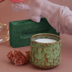 Bougies, Bougeoirs Et Allumettes^HK Living Bougie En Cire Vegetale Parfumee - Jasmin Et Rose