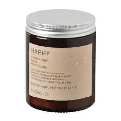Bougies, Bougeoirs Et Allumettes^Fariboles Bougie Parfumee Happy 140 G - Citron Vert, Coco & Musc