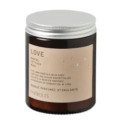 Bougies, Bougeoirs Et Allumettes^Fariboles Bougie Parfumee Love 140 G - Santal, Vetiver & Musc