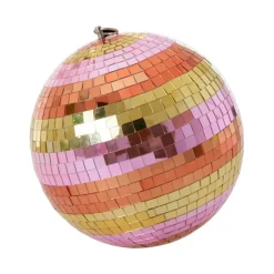Accessoires Design^Rice Boule Disco 29 Cm - Rayures Rose