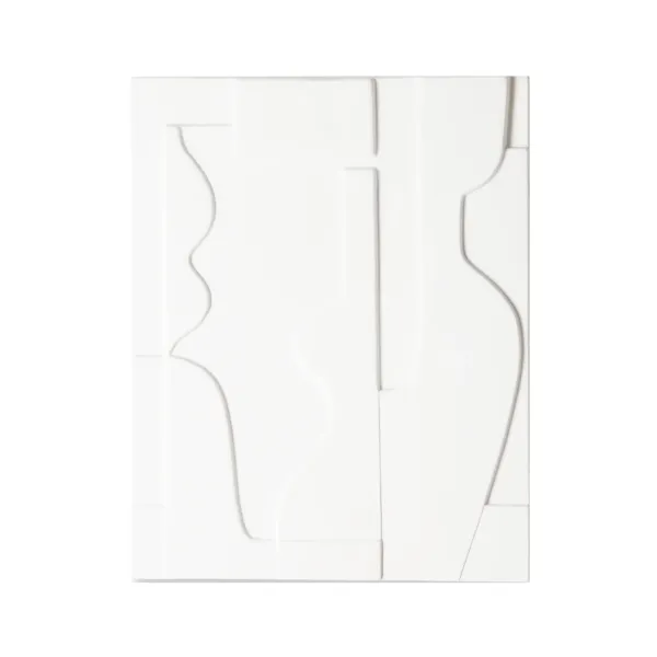 Affiches & Tableaux^HK Living Cadre En Ceramique - 27 X 33 Cm - Blanc Mat