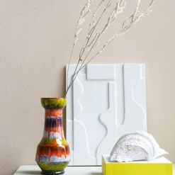 Affiches & Tableaux^HK Living Cadre En Ceramique - 27 X 33 Cm - Blanc Mat