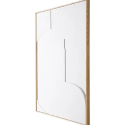 Affiches & Tableaux^HK Living Cadre Relief Art A - 100 X 123 Cm - Blanc Xl