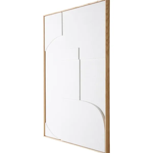 Affiches & Tableaux^HK Living Cadre Relief Art A - 100 X 123 Cm - Blanc Xl