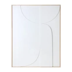 Affiches & Tableaux^HK Living Cadre Relief Art B - 100 X 123 Cm - Blanc Xl