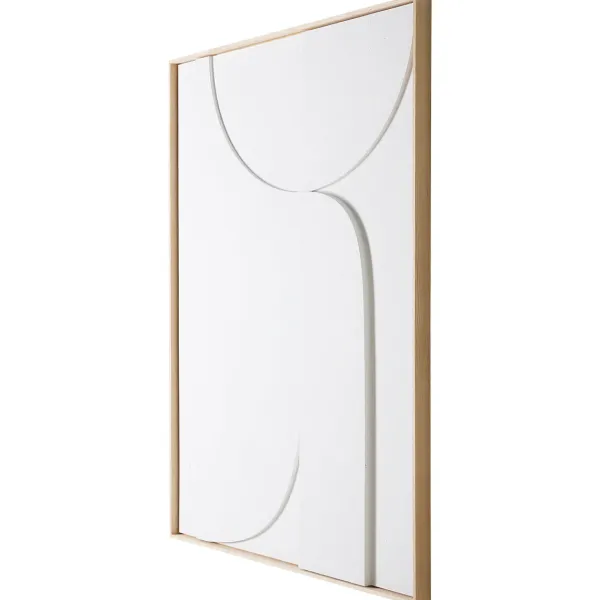 Affiches & Tableaux^HK Living Cadre Relief Art B - 100 X 123 Cm - Blanc Xl