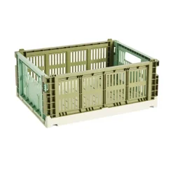 Paniers & Boîtes^Hay Caisse Crate Mix - Olive / Menthe Foncee