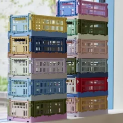 Paniers & Boîtes^Hay Caisse Crate Mix - Olive / Menthe Foncee