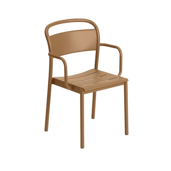 Chaises^Muuto Chaise Accoudoirs Linear Steel Burnt Orange