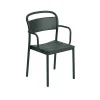 Chaises^Muuto Chaise Accoudoirs Linear Steel Dark Green