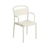 Chaises^Muuto Chaise Accoudoirs Linear Steel Off-White