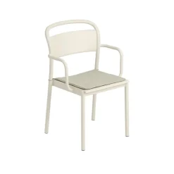 Chaises^Muuto Chaise Accoudoirs Linear Steel Off-White
