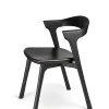 Chaises^Ethnicraft Chaise Bok Chene Noir - Cuir Noir