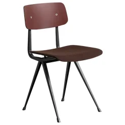 Chaises^Hay Chaise Result Noir - Rouge Brique - Chene Laque