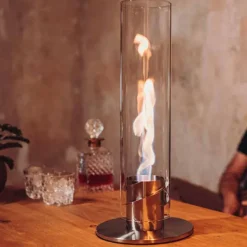 Lampes De Table^Höfats Cheminee / Feu De Table Spin 90 - O 19 X 40,5 Cm - Or