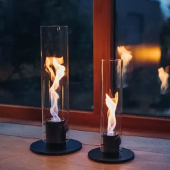 Lampes De Table^Höfats Cheminee / Feu De Table Spin 90 - O 19 X 40,5 Cm - Noir