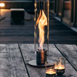 Lampes De Table^Höfats Cheminee / Feu De Table Spin 90 - O 19 X 40,5 Cm - Argent
