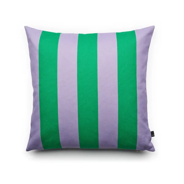 Coussins^FEST Amsterdam Coussin A Rayures - 60 X 60 Cm - Vert/Violet