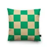 Coussins^FEST Amsterdam Coussin Checks - 45 X 45 Cm - Vert/Sable