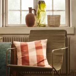 Coussins^Ferm Living Coussin Grand A Carreaux En Lin Et Coton