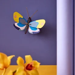 Art Mural^Studio Roof Décoration Murale Papillon Monarque Jaune En Carton Recycle