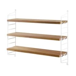 Etagères^String Furniture Etagere String Pocket - Chene & Blanc