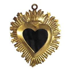 Miroirs^Boncoeurs Exvoto Miroir Durga Or