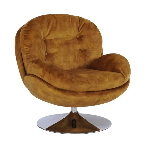 Fauteuils & Repose-Pieds^Sélectionné par Fleux Fauteuil Memento En Velours - 81 X 86 X 83 Cm - Gold