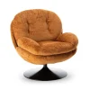 Fauteuils & Repose-Pieds^Sélectionné par Fleux Fauteuil Memento En Velours - 81 X 86 X 83 Cm - Orange Brule